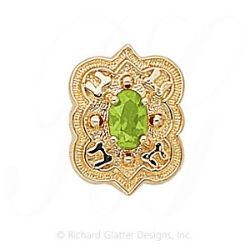 GS265 PD - 14 Karat Gold Peridot Slide 
